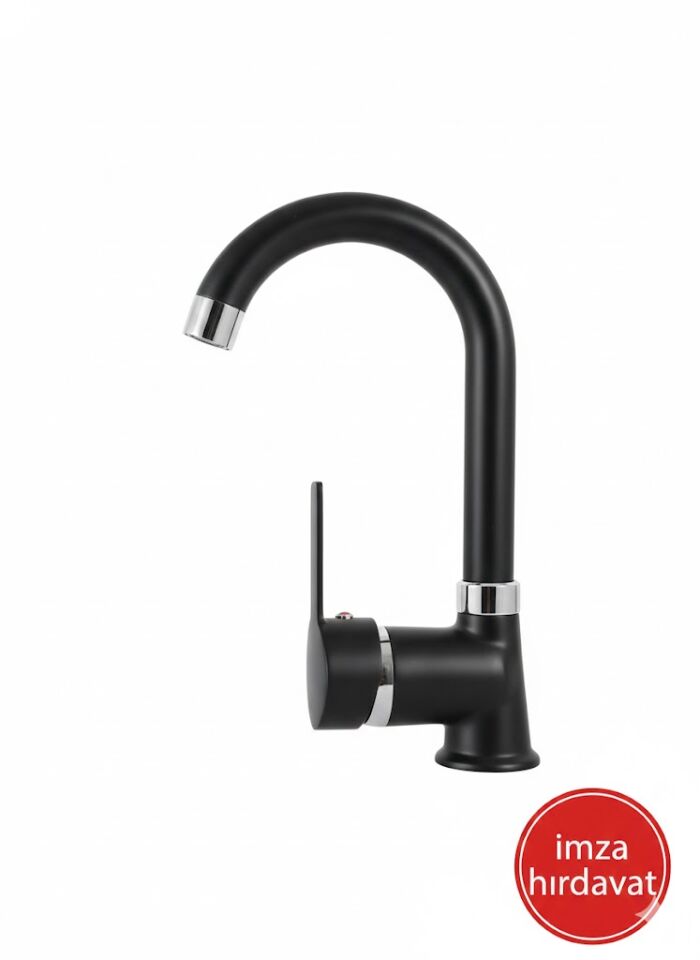 Yay Armatür Akasya Lavabo Bataryası (Siyah)